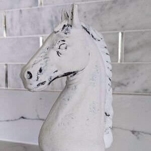 Horse Chess Piece Decorative Statue Paperweight Bookend Decor 2000 YY white